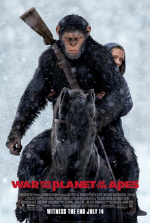 War for the Planet of the Apes afişi